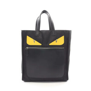 Fendi Bag Bugs Monster Tote Leather Black Yellow